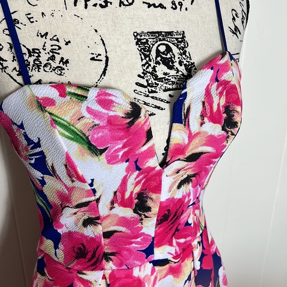 Floral Deep V-Neck Dress - Picture 3 of 7